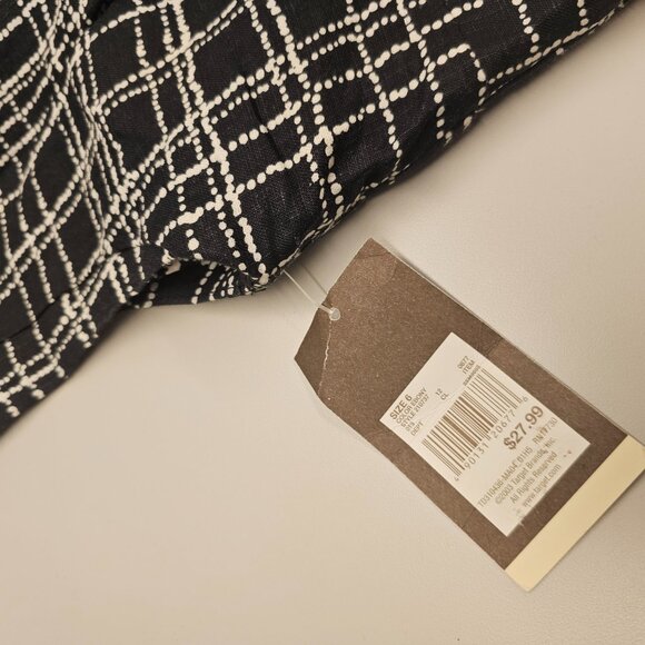 NWT [SIZE 6] Merona Black White Grid Sheath Dress - Picture 5 of 6